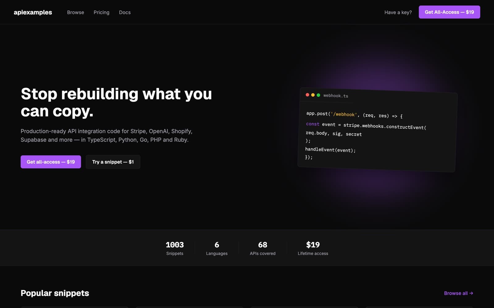 apiexamples — screenshot