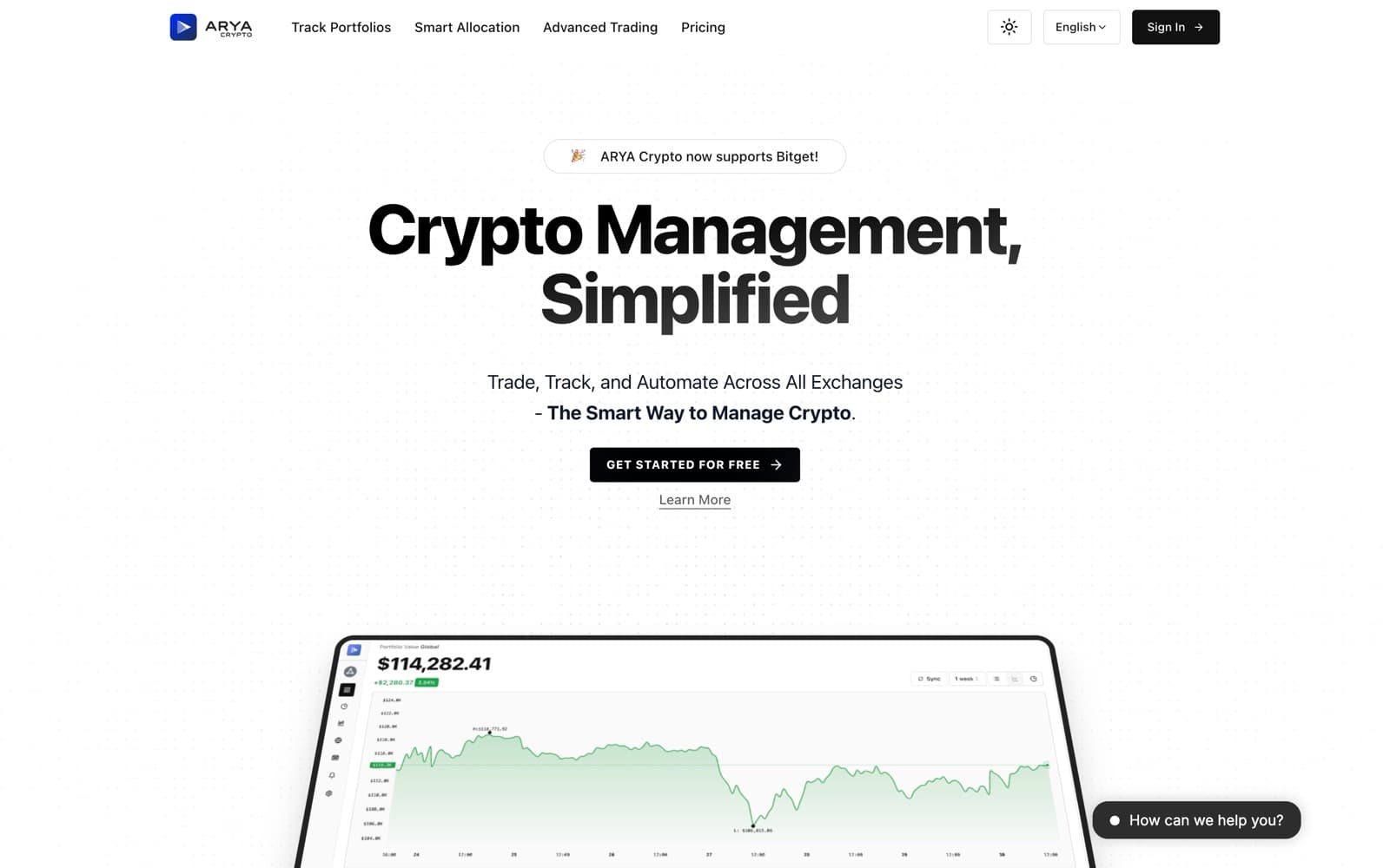 ARYA Crypto — screenshot