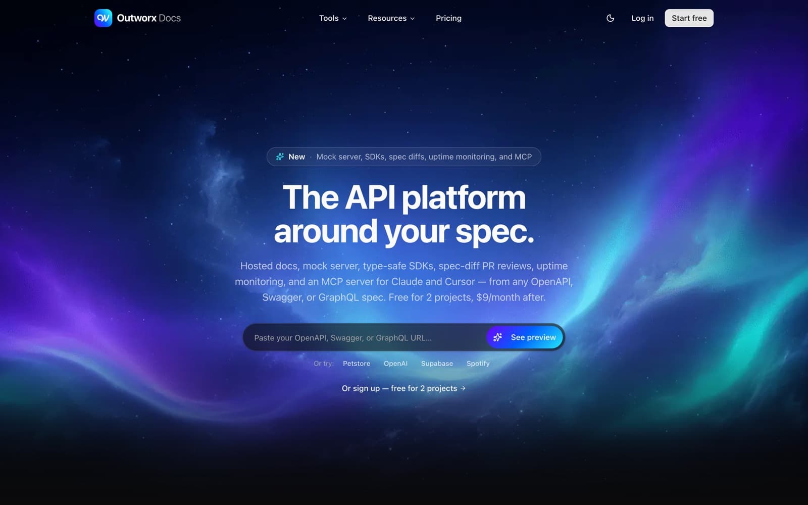 Outworx Docs — screenshot