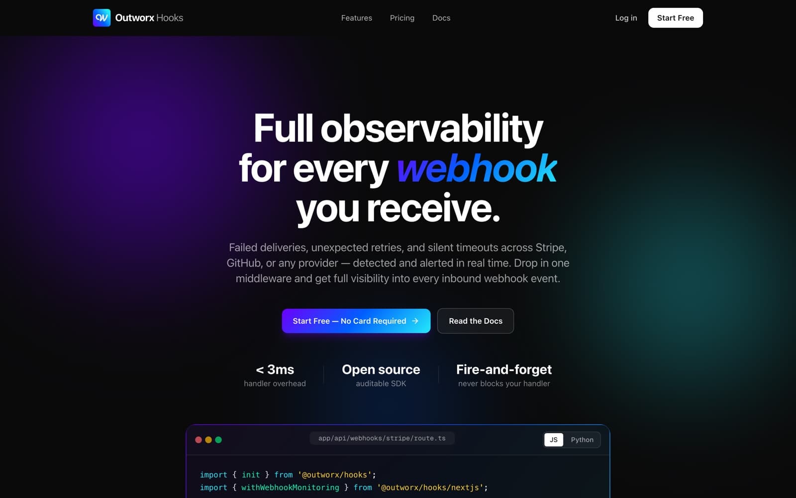 Outworx Hooks — screenshot