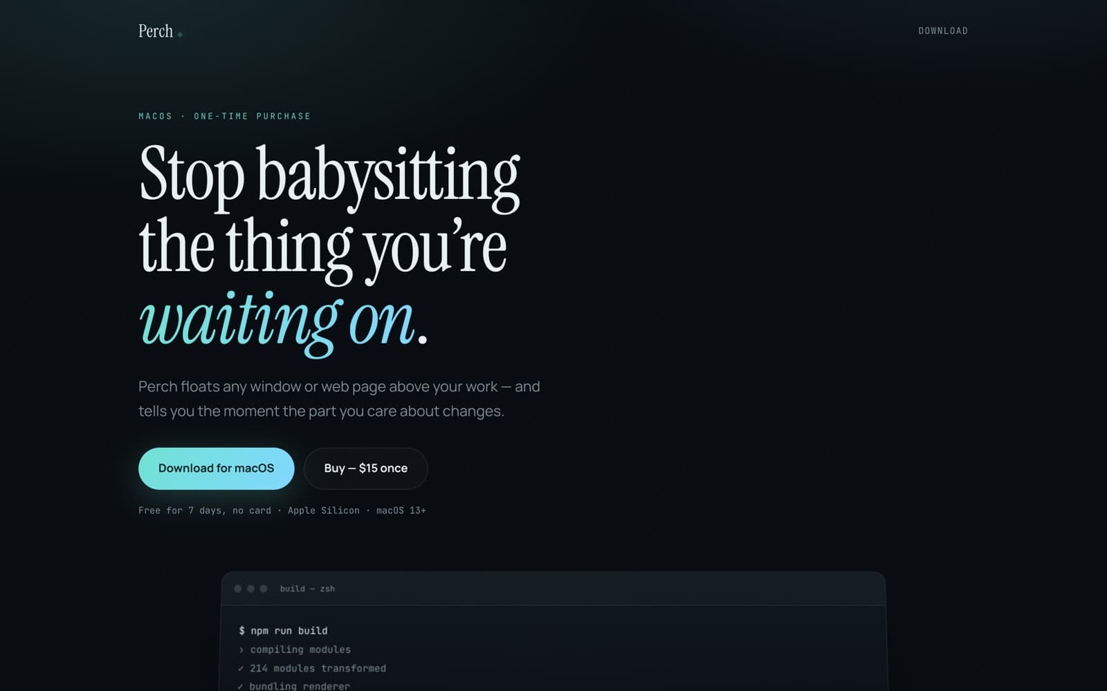 Perch — screenshot